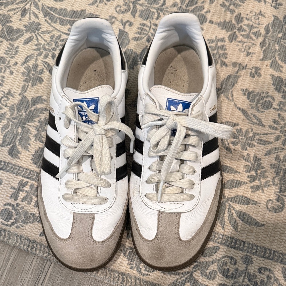 Adidas Women’s White and Black Samba Sneakers